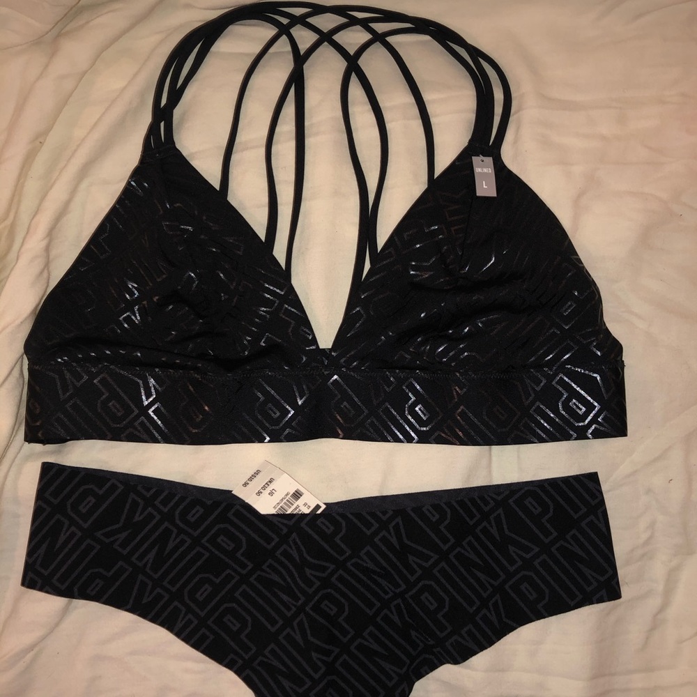 PINK Set Black and Silver